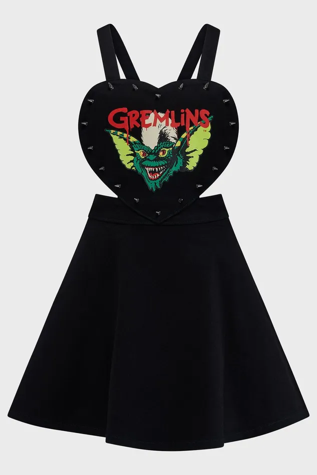 Killstar Gremlin Stripe Pinafore Dress Women Mini