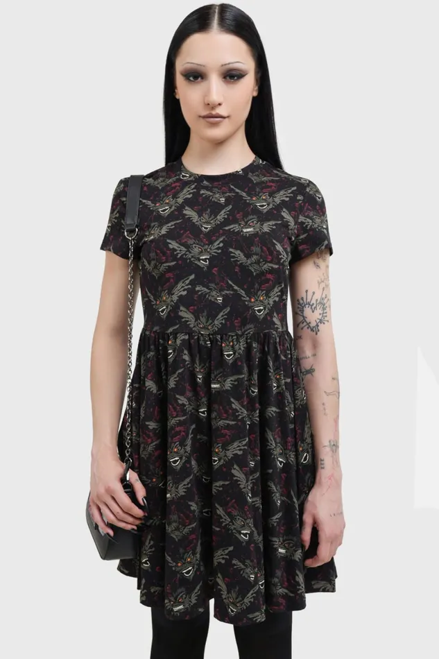 Killstar Gremlins After Midnight Skater Dress Women Mini