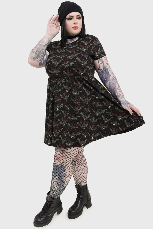 Killstar Gremlins After Midnight Skater Dress Women Mini