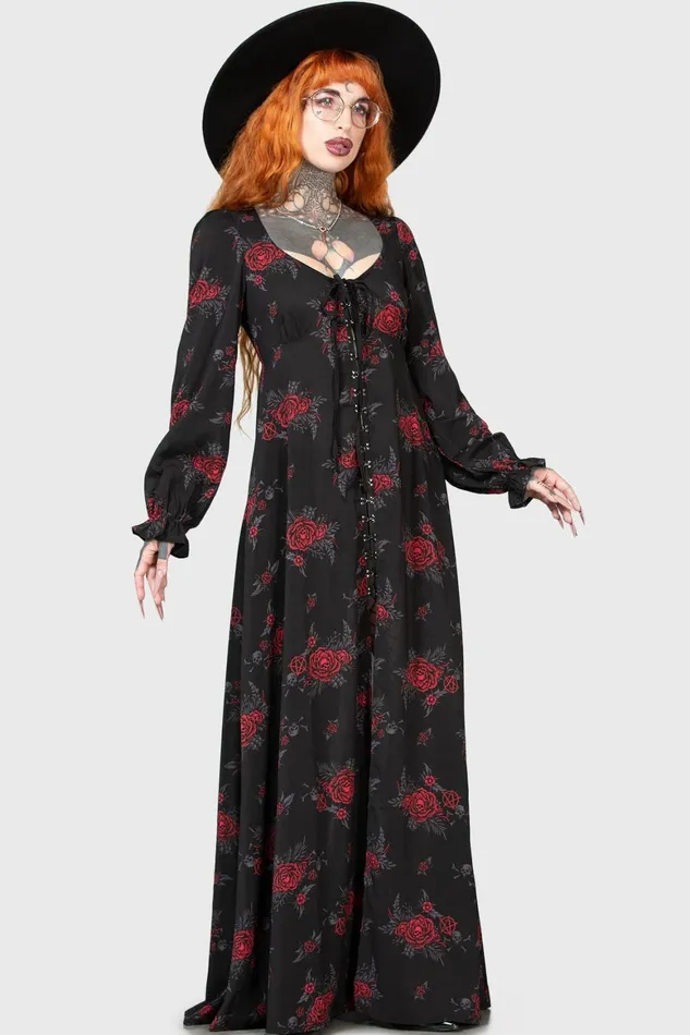 Killstar Hail Pandora Maxi Dress Women Shirt