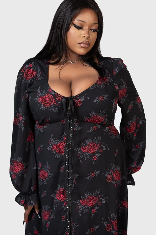 Killstar Hail Pandora Maxi Dress Women Shirt
