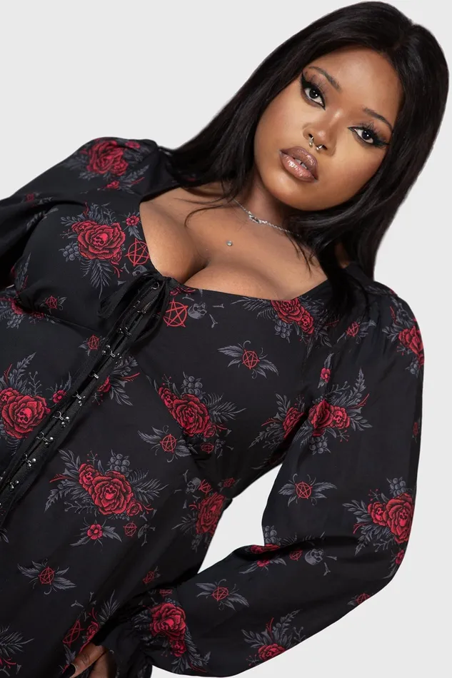 Killstar Hail Pandora Maxi Dress Women Shirt