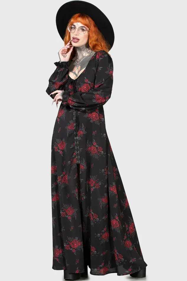 Killstar Hail Pandora Maxi Dress Women Shirt