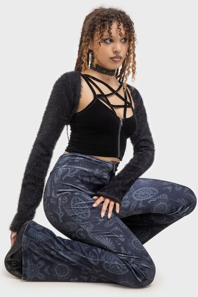 Killstar Half Vamp High Waist Trousers Women Trousers and Jeans