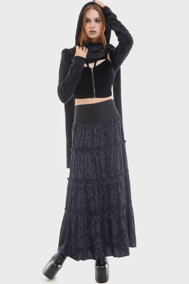 Killstar Half Vamp Maxi Skirt Women Maxi Skirts