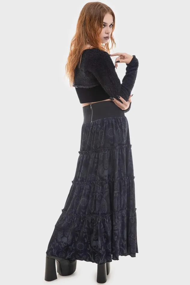 Killstar Half Vamp Maxi Skirt Women Maxi Skirts