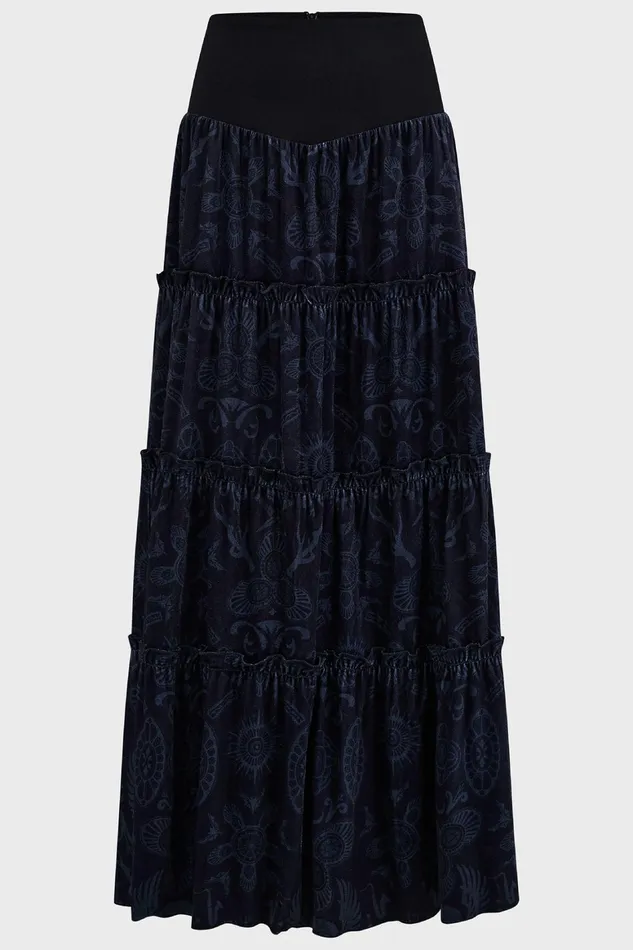 Killstar Half Vamp Maxi Skirt Women Maxi Skirts