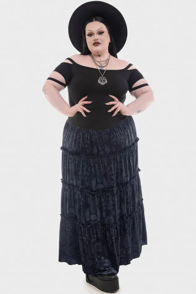 Killstar Half Vamp Maxi Skirt Women Maxi Skirts