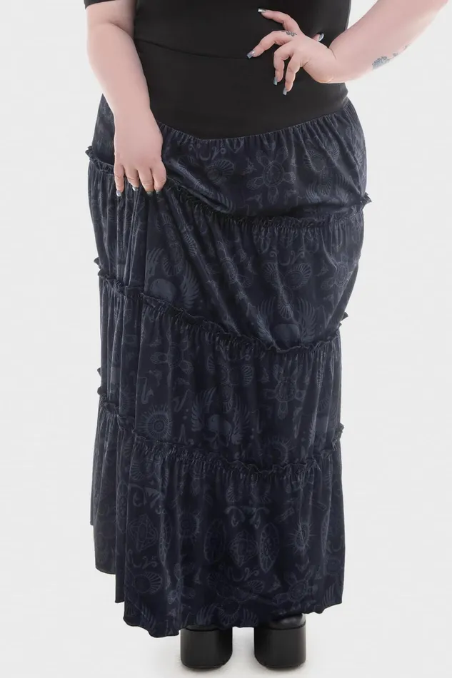 Killstar Half Vamp Maxi Skirt Women Maxi Skirts