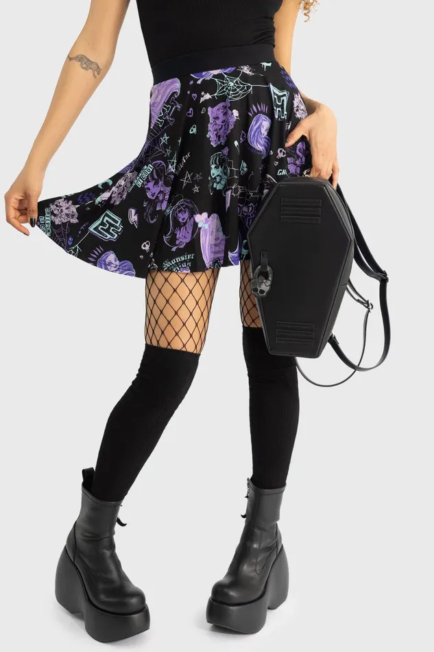 Killstar Haunt It Mini Skirt Women Mini Skirts