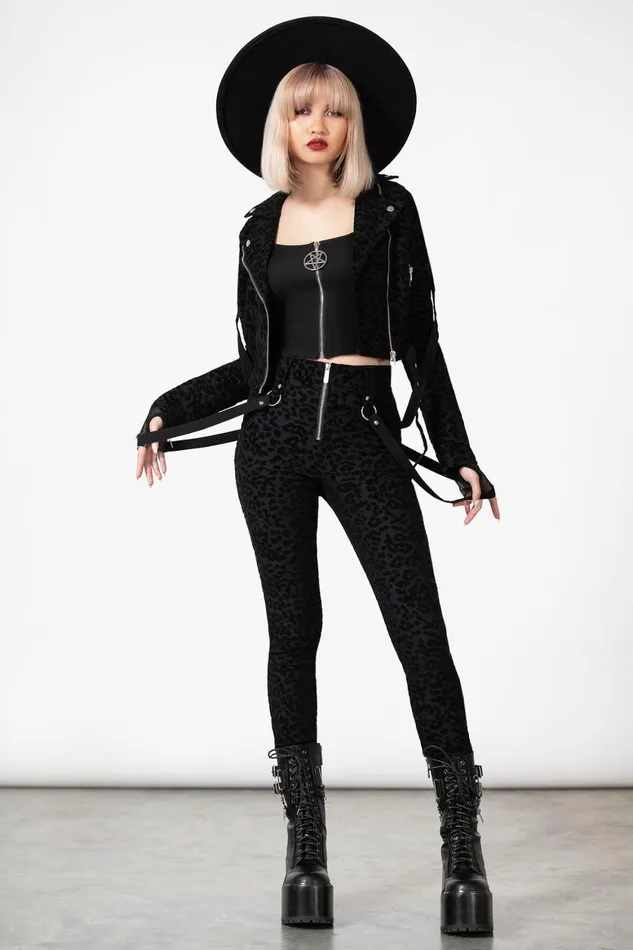 Killstar Hellcat Zip Trousers Women Trousers and Jeans