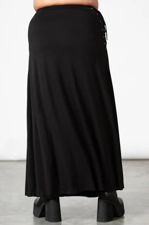 Killstar Hellverina Split Maxi Skirt Women Maxi Skirts