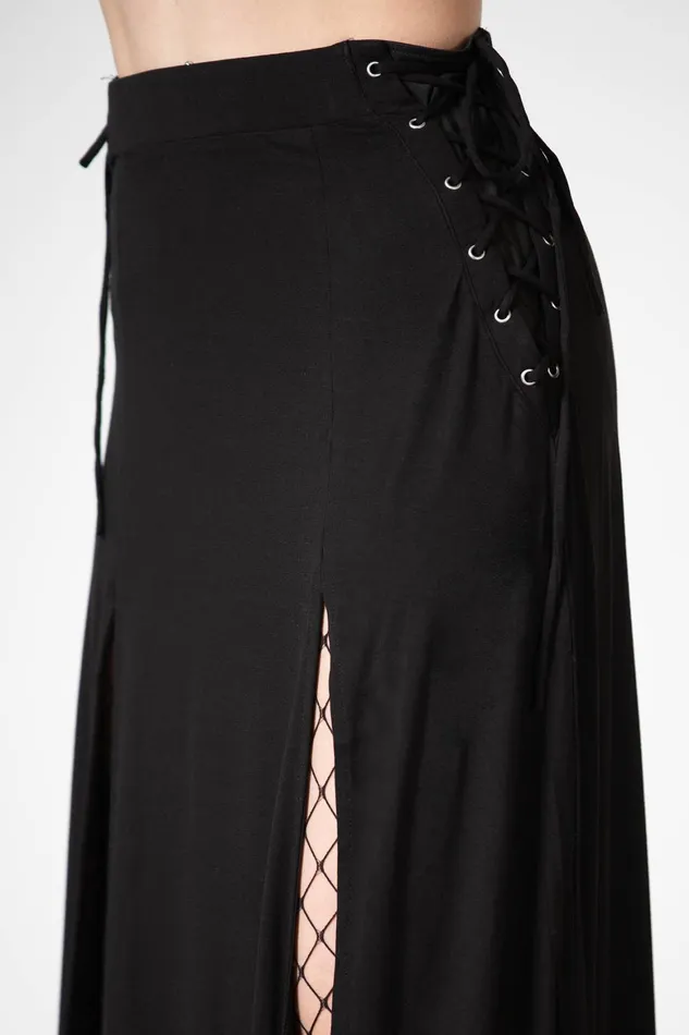 Killstar Hellverina Split Maxi Skirt Women Maxi Skirts