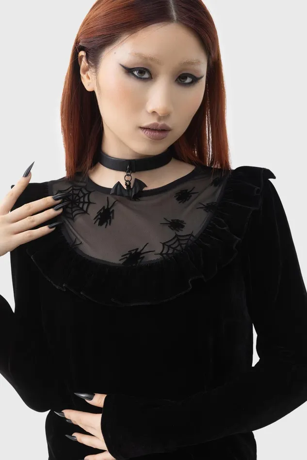Killstar Here Lies Beetlejuice Long Sleeve Top Women Long Sleeves