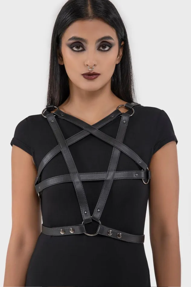 Killstar Hex Crest Harness Women Harnesses and Belts