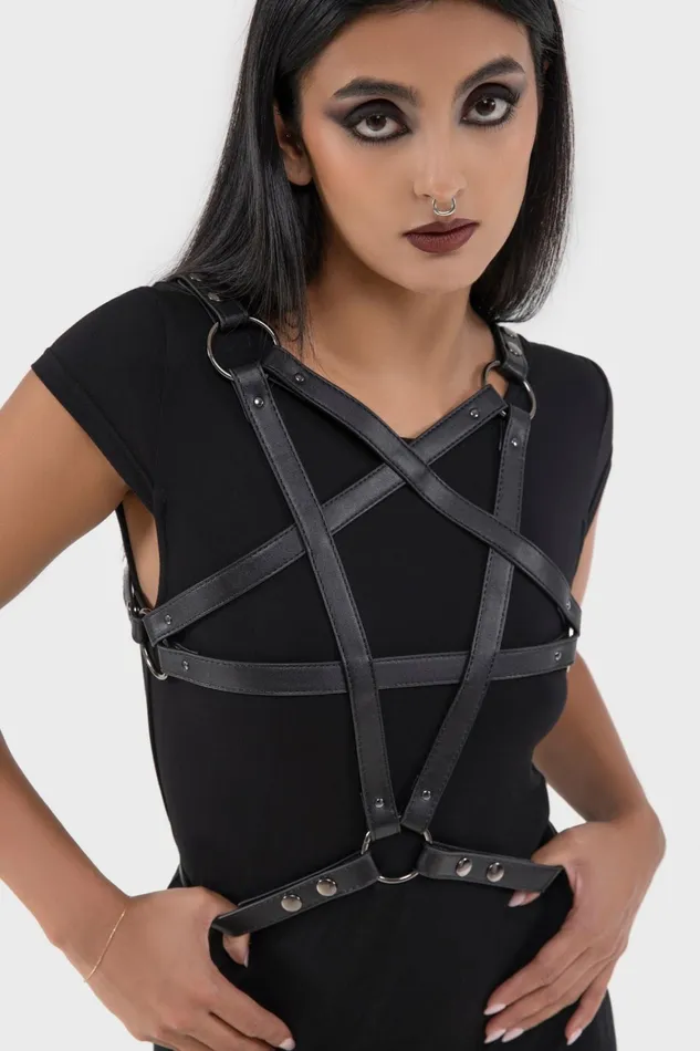Killstar Hex Crest Harness Women Harnesses and Belts
