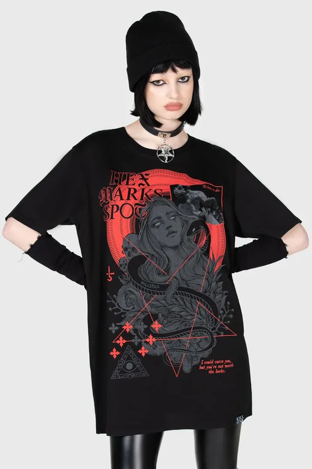 Killstar Hex Marks TShirt Men Graphic Tops
