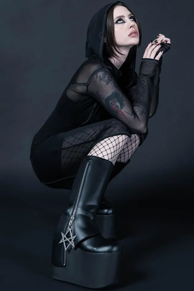 Killstar Hexraider Boots Women Platforms