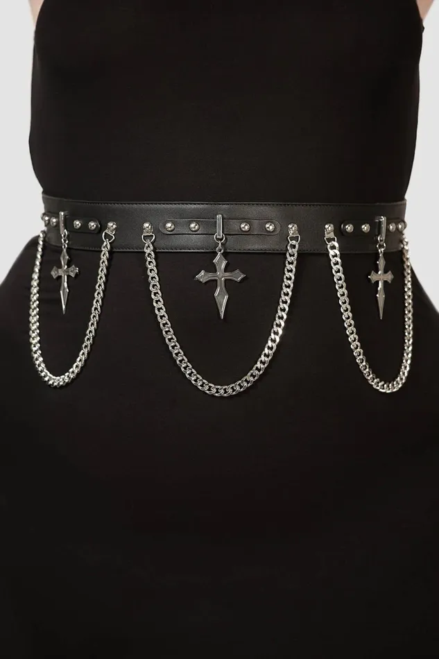 Killstar Hope To Die Cross Belt Women Harnesses and Belts