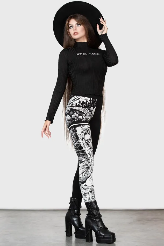 Killstar Horned God Leggings Women Leggings