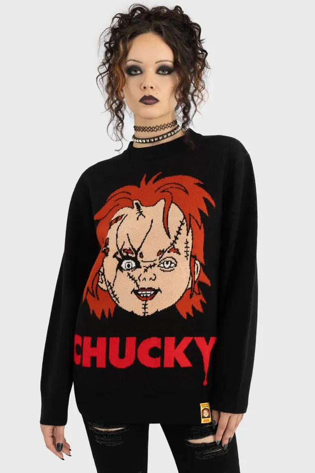 Killstar I Like To Be Hugged Knit Sweater Men Knitwear