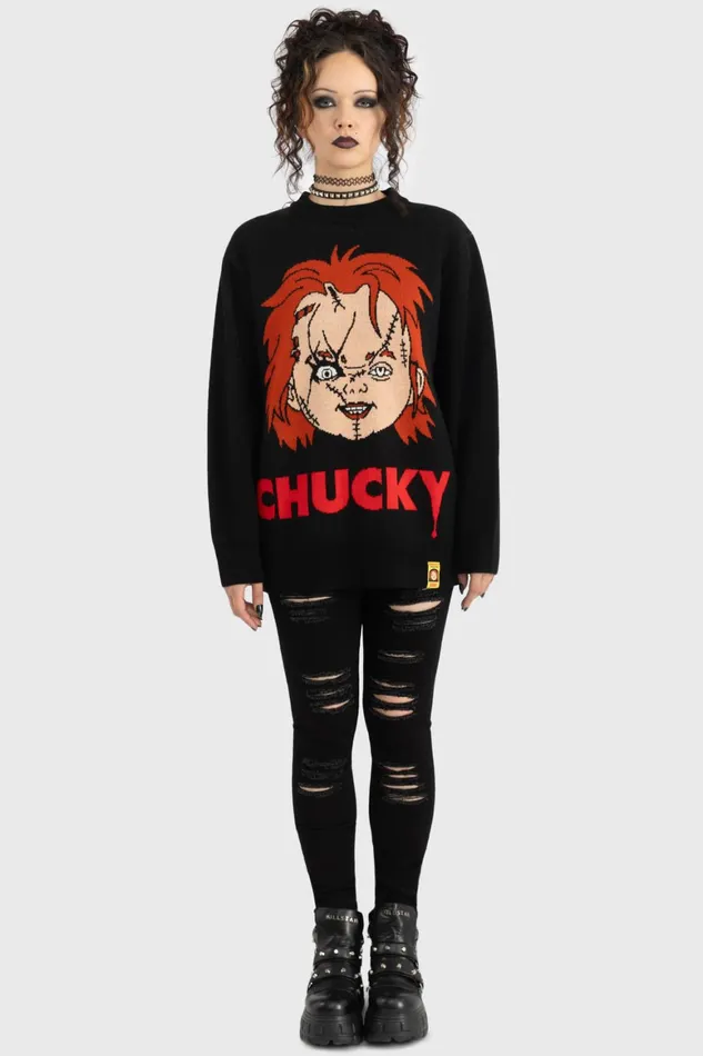 Killstar I Like To Be Hugged Knit Sweater Men Knitwear