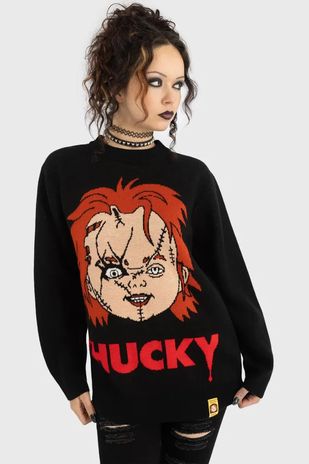 Killstar I Like To Be Hugged Knit Sweater Men Knitwear