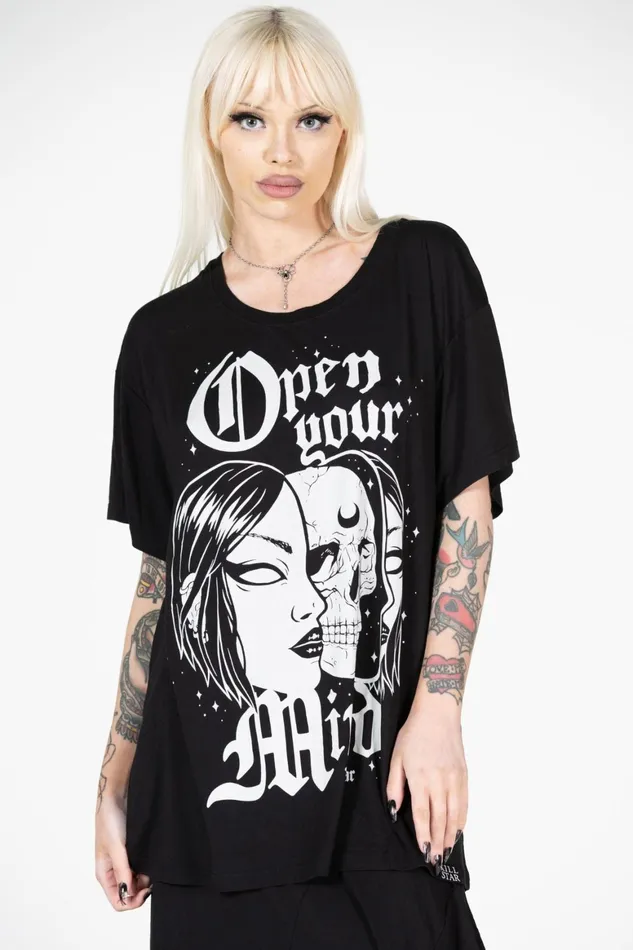 Killstar Inside Your Mind Relaxed Top Women TShirts and Vests