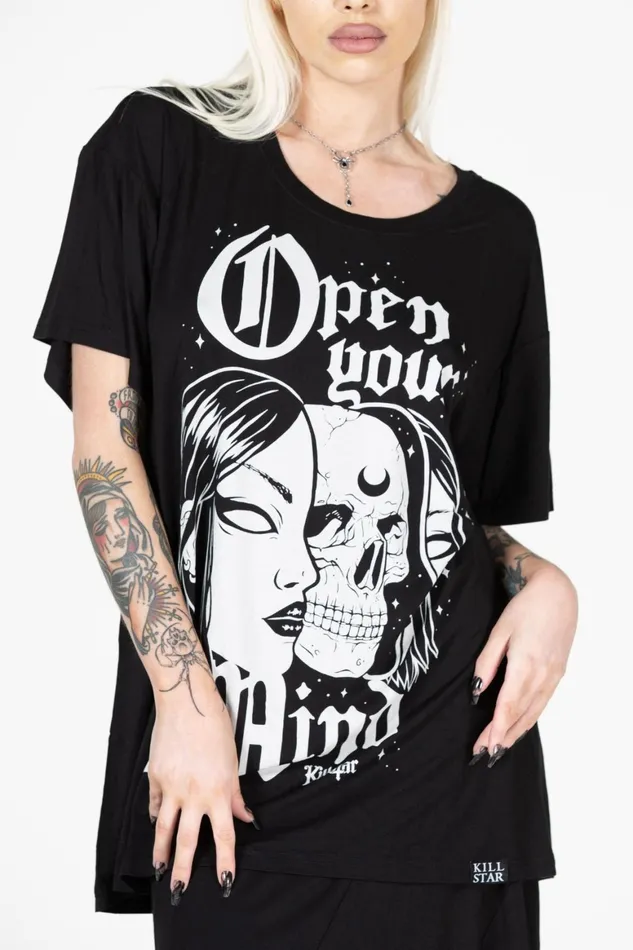 Killstar Inside Your Mind Relaxed Top Women TShirts and Vests