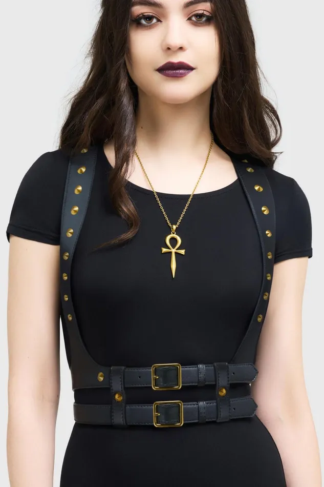 Killstar Ivy Harness Gold Women Harnesses and Belts