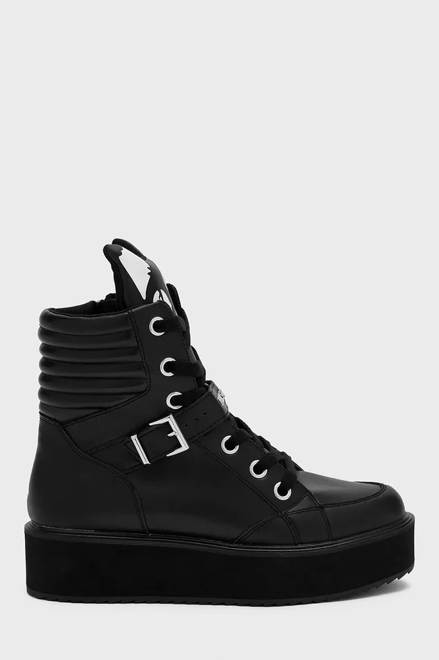 Killstar Keiko Kitty High Tops B Women Flats and Trainers