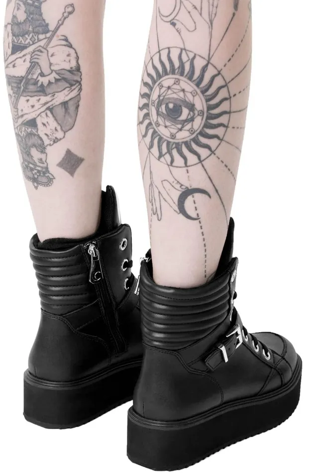 Killstar Keiko Kitty High Tops B Women Flats and Trainers