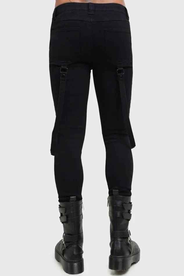 Killstar Kihilist Bondage Trousers Men Jeans and Trousers