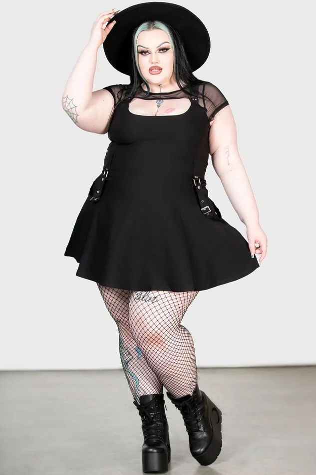 Killstar Kounter Kulture Skater Dress Women Mini