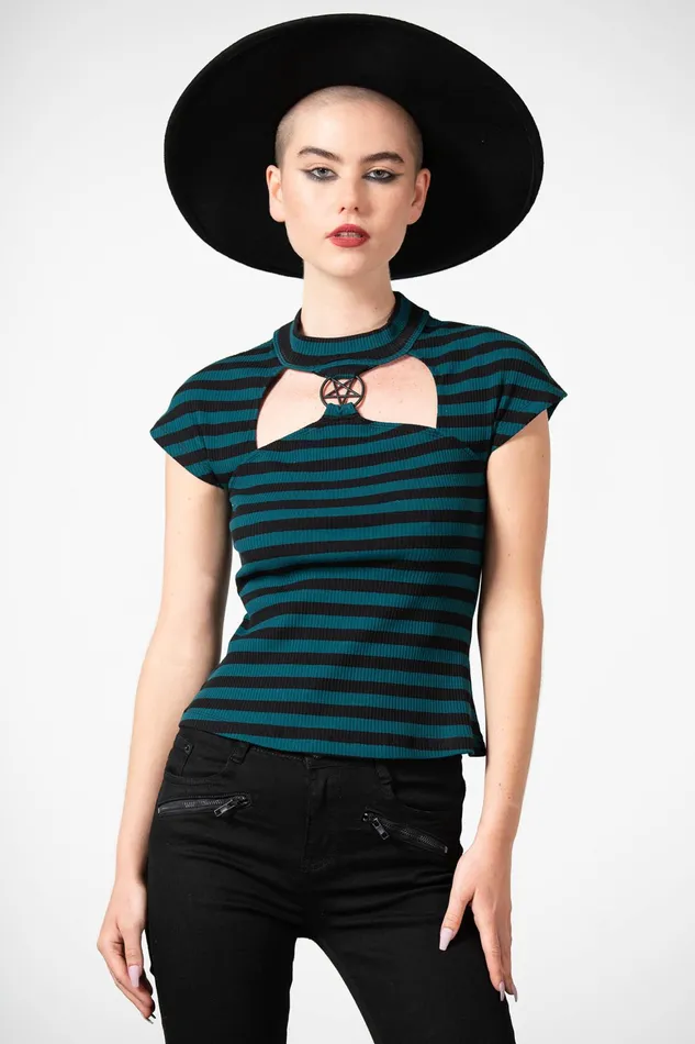 Killstar Lamia Top GREEN Women TShirts and Vests