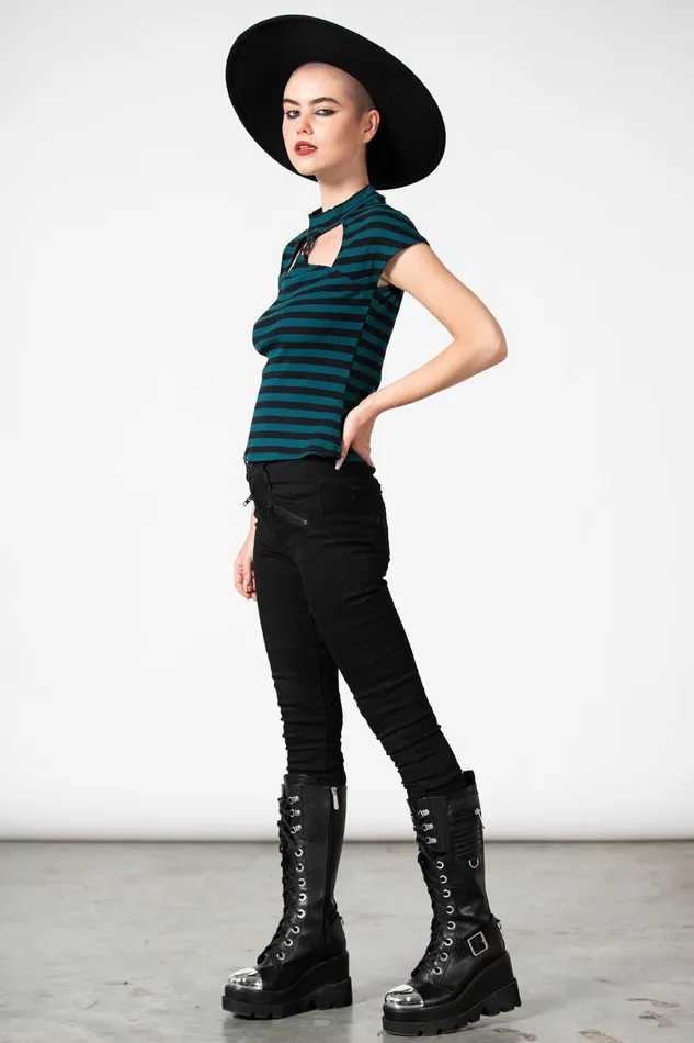 Killstar Lamia Top GREEN Women TShirts and Vests