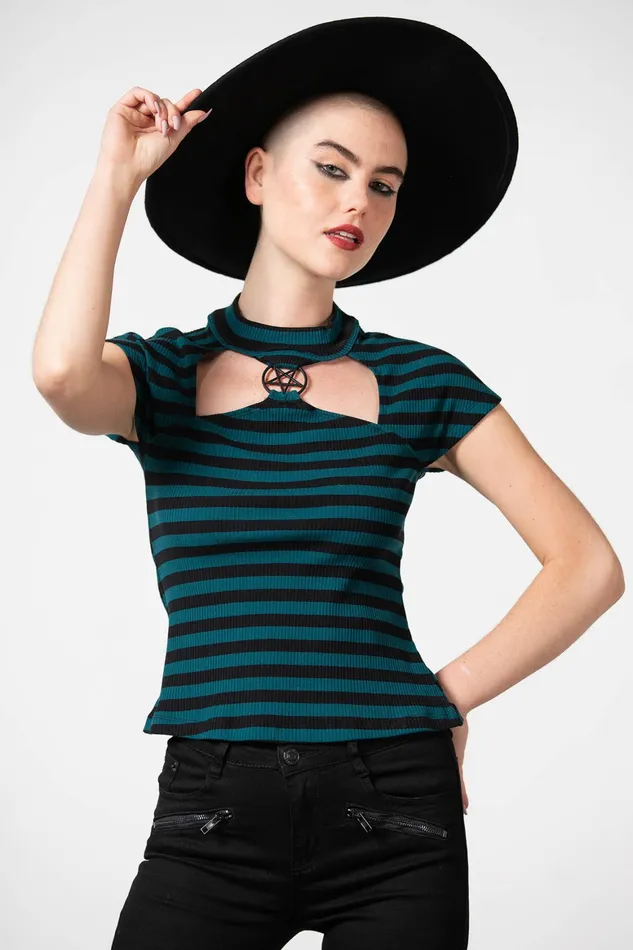 Killstar Lamia Top GREEN Women TShirts and Vests