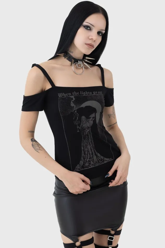 Killstar Lights Out Top Women TShirts and Vests