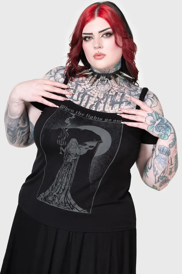 Killstar Lights Out Top Women TShirts and Vests