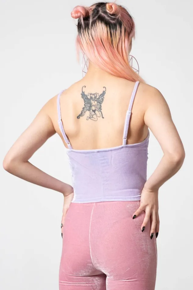 Killstar Lost In Sin Zip Top PASTEL LILAC Women Going Out