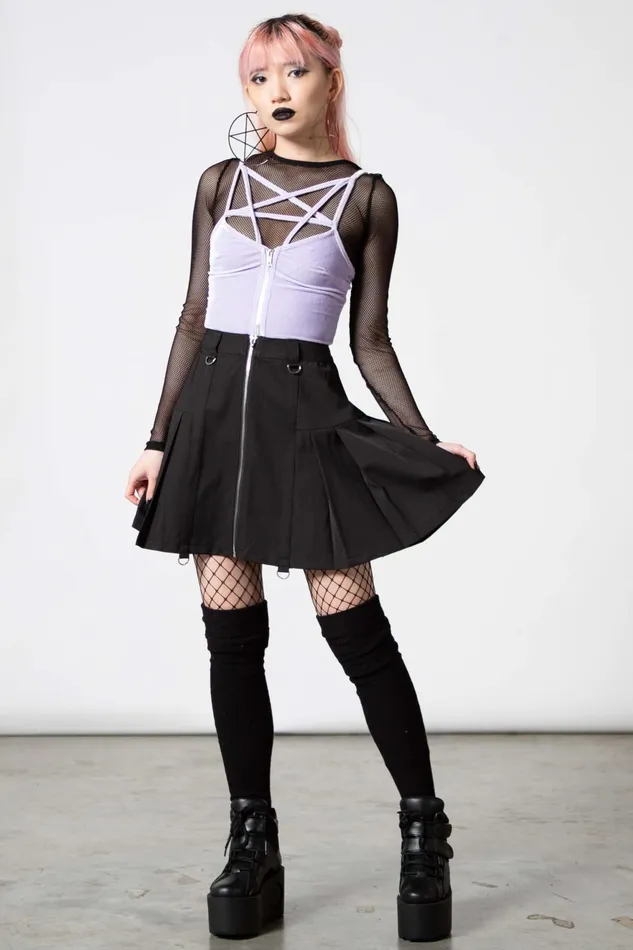 Killstar Lost In Sin Zip Top PASTEL LILAC Women Going Out