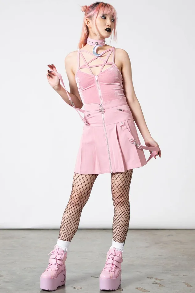 Killstar Lost In Sin Zip Top PASTEL PINK Women Going Out
