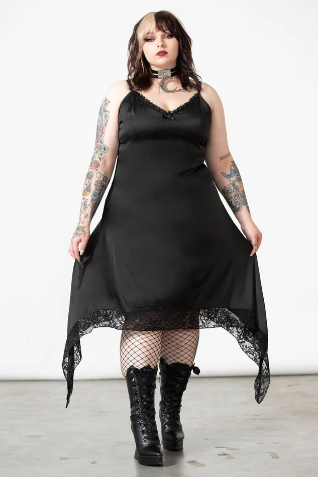 Killstar Loya Satin Maxi Dress Women Maxi