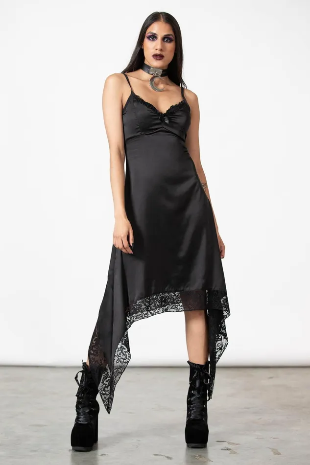Killstar Loya Satin Maxi Dress Women Maxi