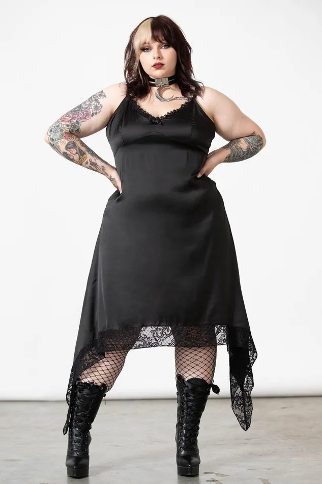 Killstar Loya Satin Maxi Dress Women Maxi