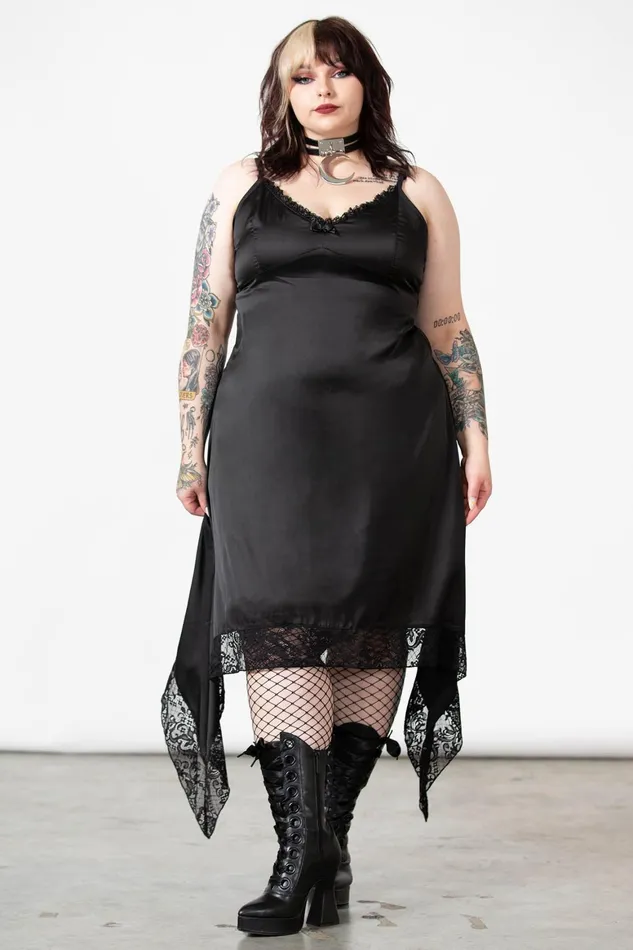 Killstar Loya Satin Maxi Dress Women Maxi