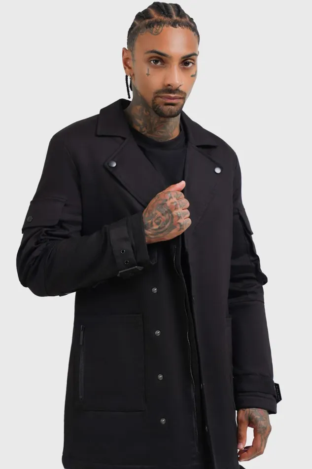 Killstar Lucid Travels Trench Coat Men Jackets and Coats
