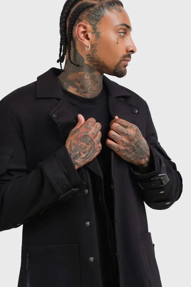 Killstar Lucid Travels Trench Coat Men Jackets and Coats