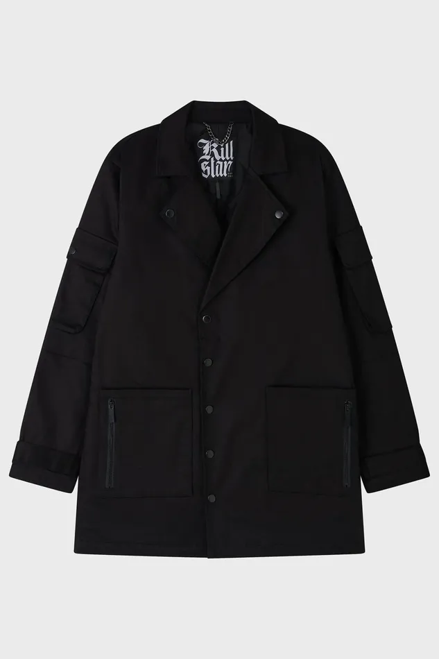 Killstar Lucid Travels Trench Coat Men Jackets and Coats