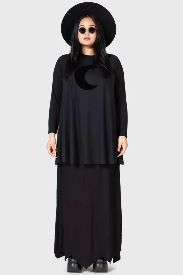 Killstar Lunar Apex Raglan Dress Women Mini